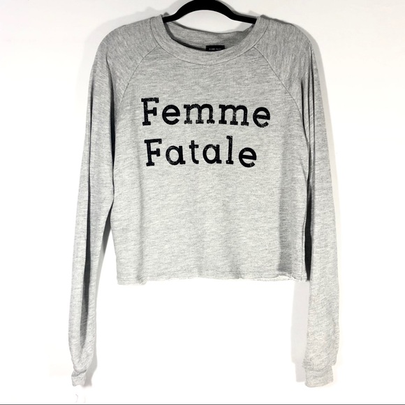 Femme Fatale Crop Sweater - Picture 2 of 4